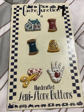 Handcrafted Semi-Stone Buttons - Multicolor